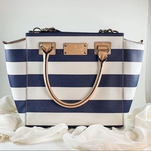 Kate Spade Melanie Satchel Nautical Stripe